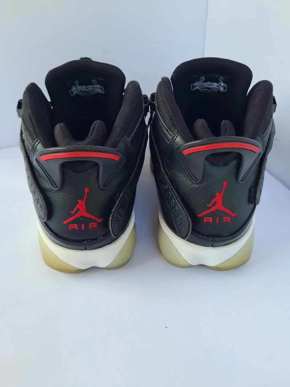 Nike Air Jordan 6 Rings Black Varsity Red Sneakers Size 11